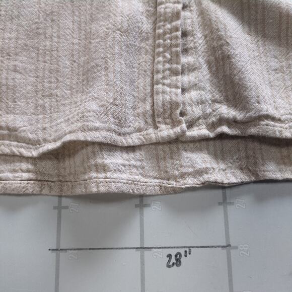 Orvis Linen Shirt Womens XL Cream White Long Sleeve Button Up Minimalist Retro - Picture 8 of 8